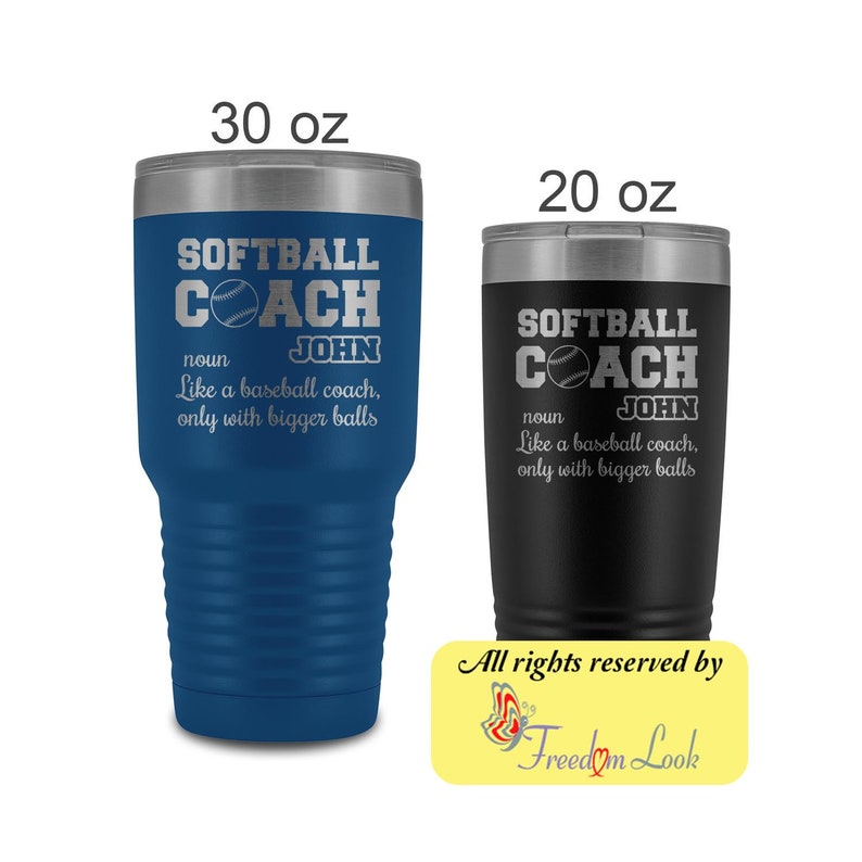 Funny Softball Coach Birthday Gift Tumbler for Women and Men Etsy