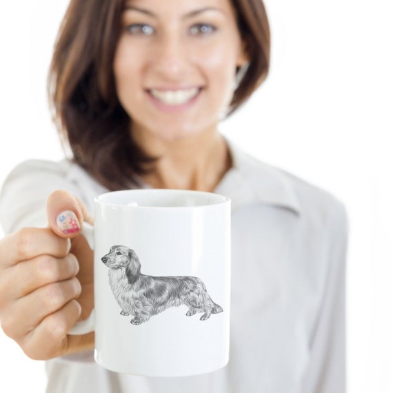 Proud Long-haired Dachshund Dad Mom Coffee Cup, Doxie Wiener Weiner Sausage Dog Owner Mug, Dachshund Lover Gift, Dachshund Present Gift