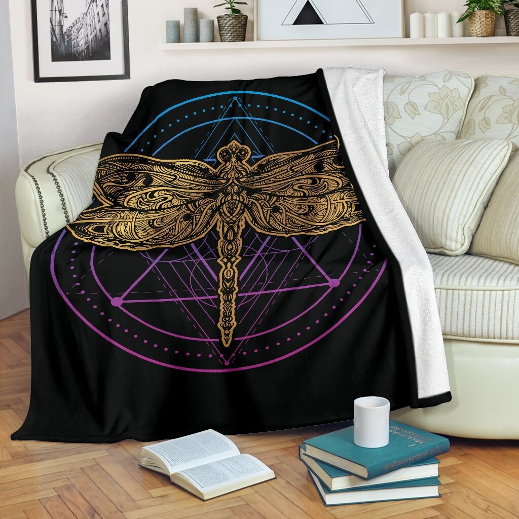 Dragonfly fleece blanket new arrivals