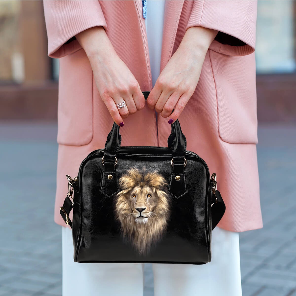 Small Lion Shoulder Waterproof PU Leather Handbag for Small Lion Shoulder Waterproof PU Leather Handbag for