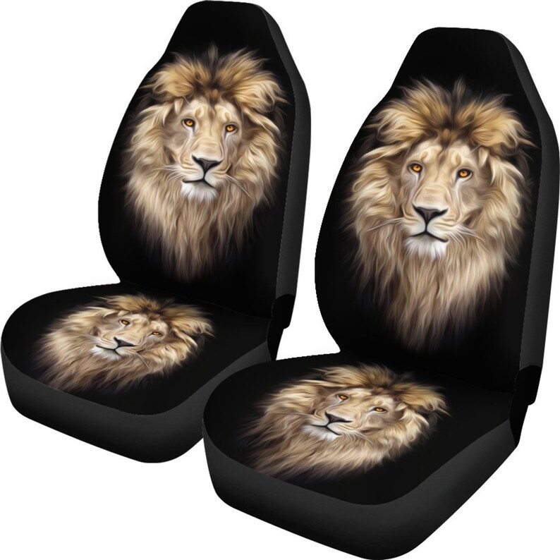 Beautiful Lion Car Seat Covers Lion Lover Front Car Cover Etsy