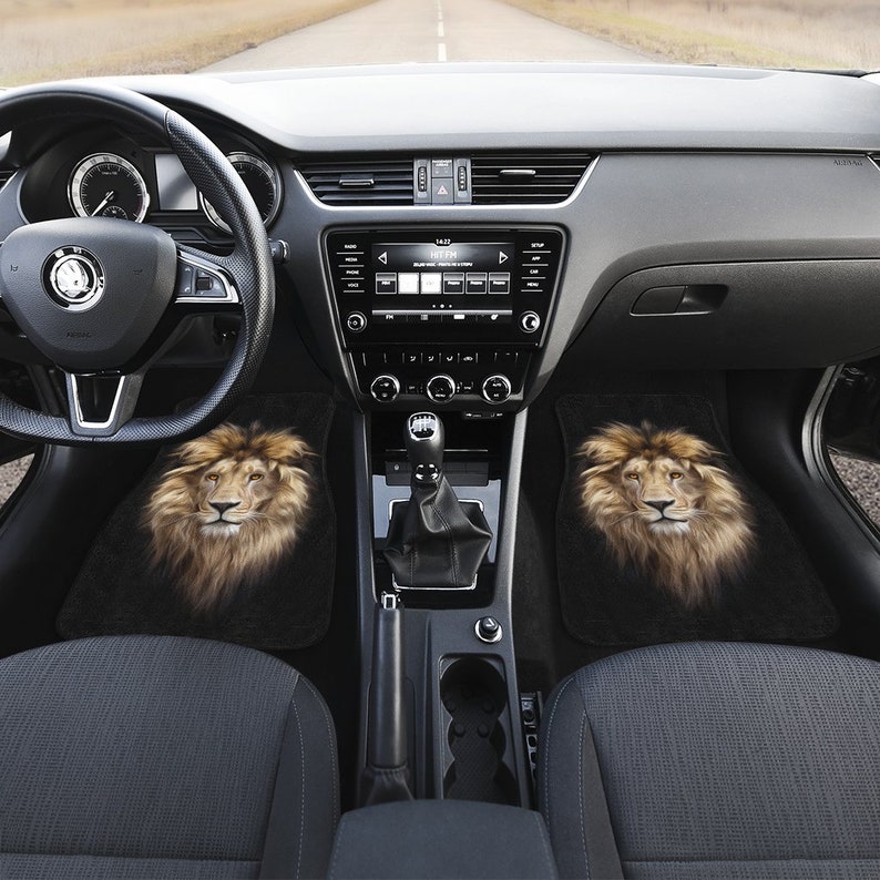 Lion Head Front And Back Car Mats Floor Set Lover Gift Custom Full Mat New Accessories