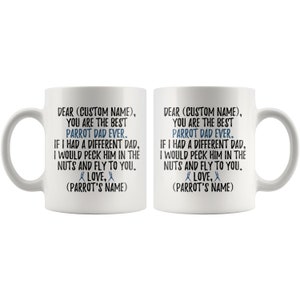 Personalized Parrot Dad Mug, Parrot Men Gifts, Parrot Daddy Mug, Parrot ... - Parrot Top Gift Ideas For Parrot Owner