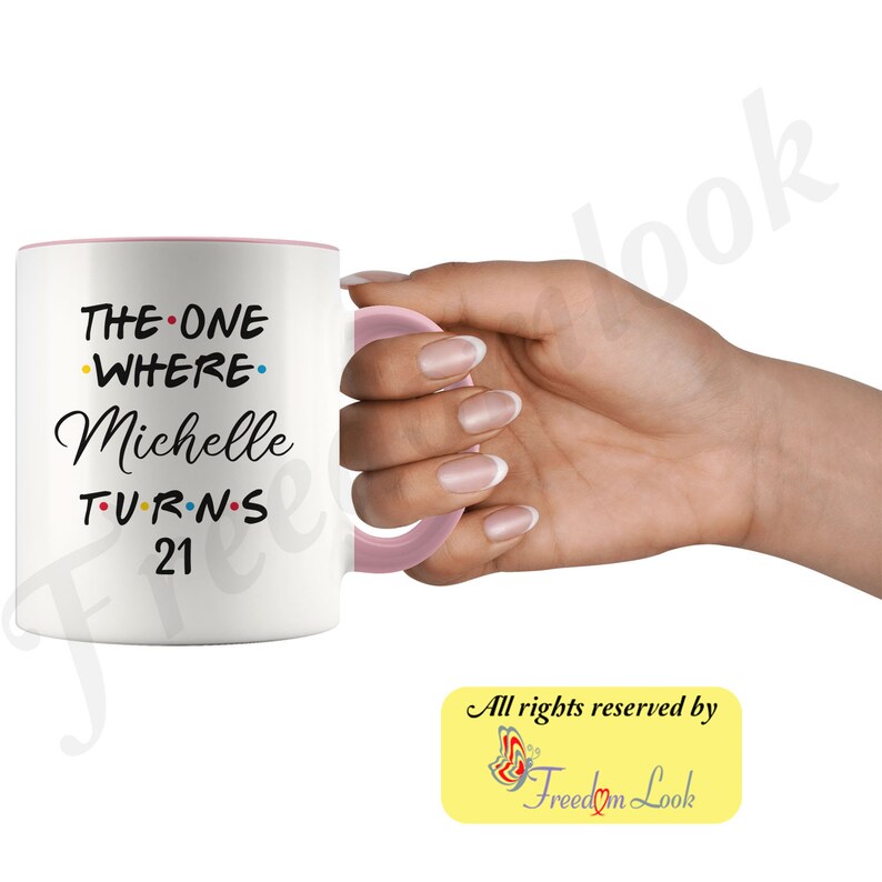 7 Colors Personalized 21st Birthday Mug, Happy 21st Birthday, 21st Bday Gift For Her & Him, Twenty-first Birthday Mug, Milestone Birthday image 9