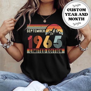 60th Birthday Shirt, Vintage 1965 T-Shirt, Thirty Birthday Womens Shirt, 60th Birthday Gift for Men or Woman, Since 1965 Tee For Him or Her