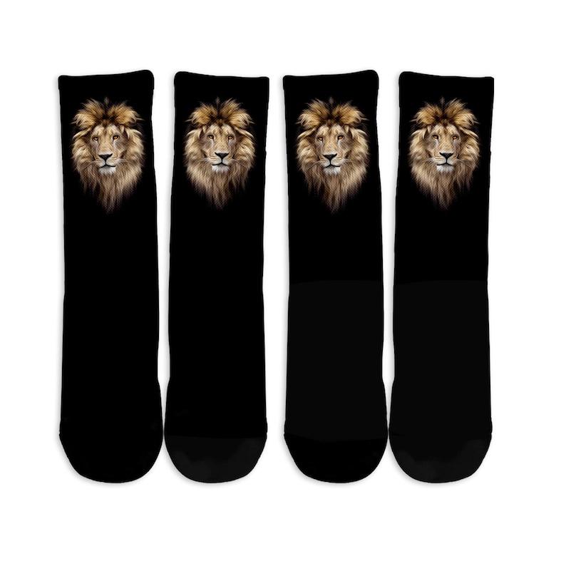 Cozy Lion Head Socks Cute Lion Socks for Men and Women Lion Etsy