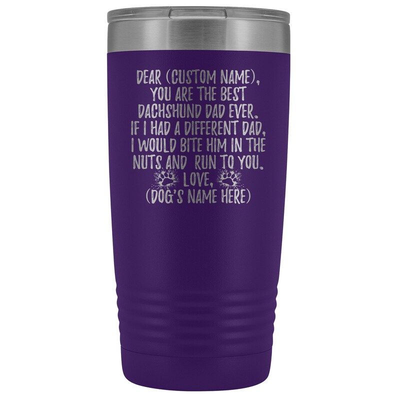 Personalisierte Dachshund Dad Tumbler, Doxie Dog Owner, Teckel Dog Gifts For Men, Daschund Dog Dad, Dotson Dad Present Gift, Weenie Dog Dad Bild 6