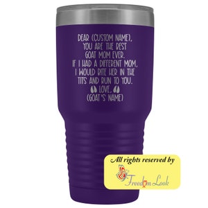 Personalized Goat Mom Gifts, Best Goat Mom Ever Tumbler, Goat Owner, Unique Goat Gifts, I Love Goats, Goat Mother Present, Custom Goat Gift image 10