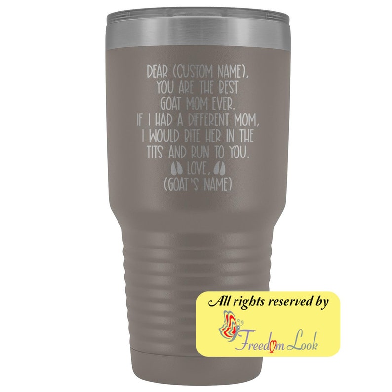 Personalized Goat Mom Gifts, Best Goat Mom Ever Tumbler, Goat Owner, Unique Goat Gifts, I Love Goats, Goat Mother Present, Custom Goat Gift image 9