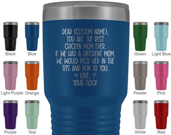 Personalized Chicken Mom Chicken Women Gifts, Chicken Mommy Tumbler, Chicken Owner Present Gift,  Chicken Mom Tumbler, Chicken Lady Tumbler