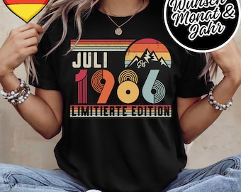 40 Geburtstag Retro Shirt – 1986 Vintage Sweatshirt Geschenk – 40 Jahre Hoodie für Damen / Herren – T-Shirt für Ehefrau oder Ehemann