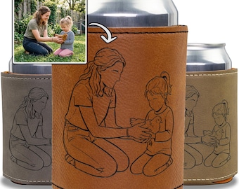 Refroidisseur de canette personnalisé pour enfant baby-sitter, cadeau personnalisé pour porte-boisson pour nounou, photo gravée sur la pochette pour boisson de remerciement pour le soignant