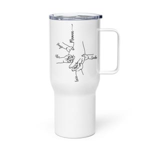 May include: A set of three ceramic mugs with a speckled, matte finish. The mugs are in shades of cream, light gray, and dark gray. Each mug has a simple, minimalist design and a rounded handle.
