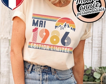 T-Shirt Rétro 40e Anniversaire – Sweat vintage 1986 – Hoodie 40 Ans Pour Femme / Homme – T-Shirt Pour Épouse Ou Époux