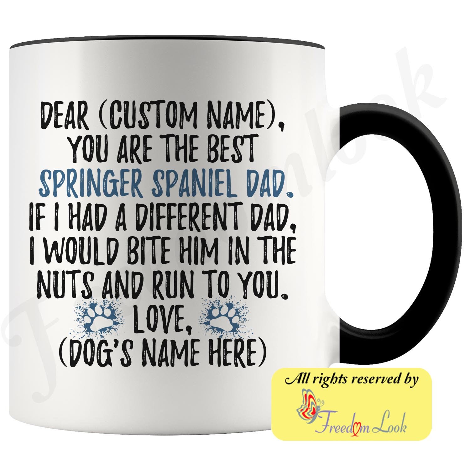 Springer Dad Personalized Springer Spaniel Men Gifts, Springer Spaniel Daddy Mug ...