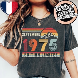 T-Shirt Rétro 50e Anniversaire – Sweat Vintage 1975 – Hoodie 50 Ans Pour Femme / Homme – T-Shirt Pour Épouse Ou Époux
