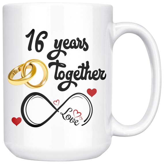 16th Wedding Anniversary Tumbler Cup 16 Year Gift For Wife Women Her F-91O 