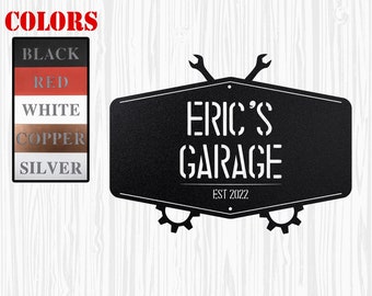Personalized Garage Sign,  Garage Decor, Custom Garage Sign, Metal Sign For Garage, Gift For Dad, Custom Garage Decor, Father's Day Gift