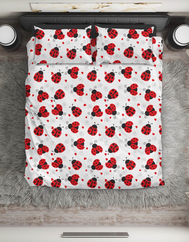 Ladybug Love Pattern Bedding Duvet Cover For Kids And S Lover Gift Ladybird Twin King Queen Size