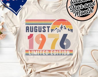 1976 Retro Geburtstag Shirt - 50. Jahrestag Vintage T-Shirt - Unisex T-Shirt Outfit für Männer Frauen - Mann Frau Geschenk vorhanden Party Lustiges Geschenk