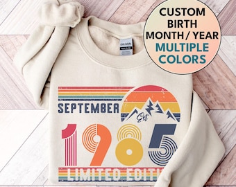 1985 Sweatshirt, 1985 Birthday Sweatshirt Sweater, 1985 Birthday Year Number Sweat for Women Or Man, Birthday Gift, 40th Birthday Shirt
