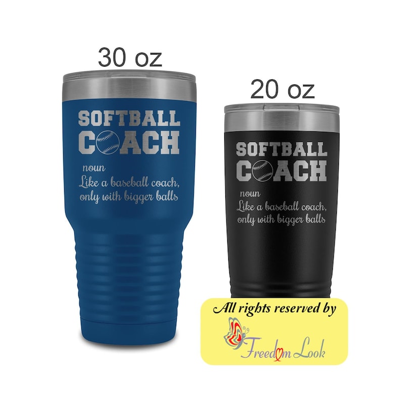 Funny Softball Coach Birthday Gift Tumbler for Women and Men Etsy