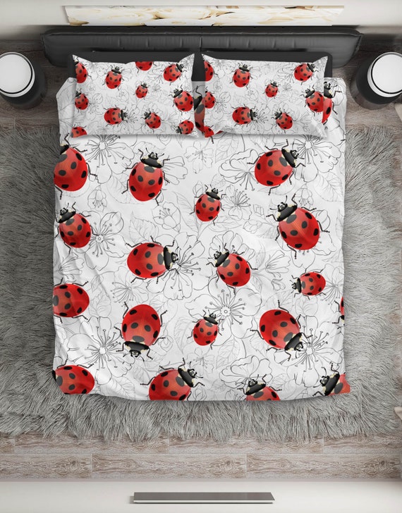 Realistic Ladybug Pattern Bedding Duvet Cover For Kids And Etsy
