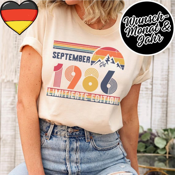 40 Geburtstag Retro Shirt – 1986 Vintage Sweatshirt Geschenk – 40 Jahre Hoodie für Damen / Herren – T-Shirt für Ehefrau oder Ehemann