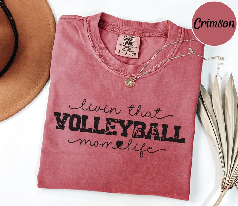 Volleyball Mom Comfort Colors Shirt, Volleyball Cheer Mom Tee, Sports