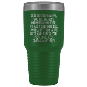 Personalisierte Dachshund Dad Tumbler, Doxie Dog Owner, Teckel Dog Gifts For Men, Daschund Dog Dad, Dotson Dad Present Gift, Weenie Dog Dad Bild 10