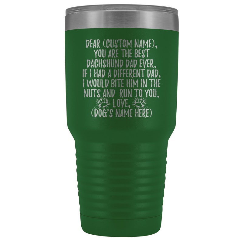 Personalisierte Dachshund Dad Tumbler, Doxie Dog Owner, Teckel Dog Gifts For Men, Daschund Dog Dad, Dotson Dad Present Gift, Weenie Dog Dad Bild 10