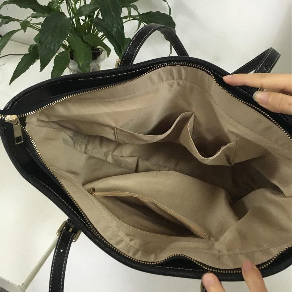 Lion Head With Pattern Book Shopping PU Leather Tote Bag