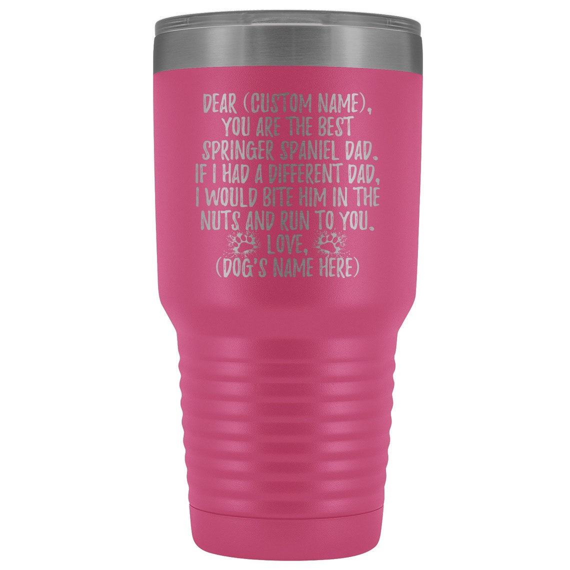 Springer Dad Personalized Springer Spaniel Dad Tumbler, Springer Spaniel Men Gifts ...