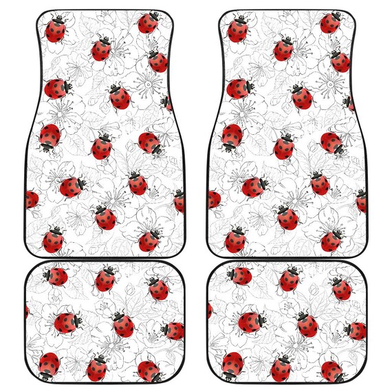 Ladybug Front And Back Car Mats Ladybird Car Floor Mats Set Etsy