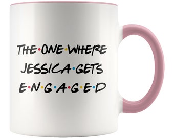7 Colors Personalized Engagement Gift For Women, Engaged Mug, Newly Engaged Gifts, Engagement Mug, Engagement Party Gift, Just Engaged Cup