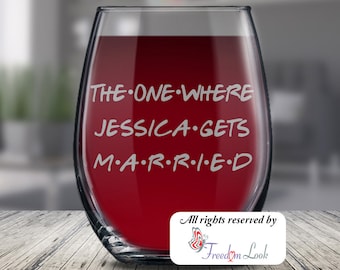 Cadeau de mariage personnalisé pour femme, Cadeau de mariage, Verre à vin pour jeunes mariés, Shower de bébé, Verre pour jeunes mariés, Cadeau de fête nuptiale, Cadeau pour la mariée