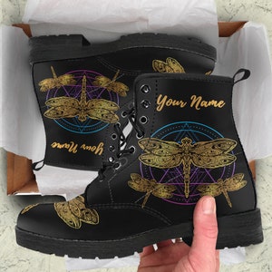 Custom Dragonflies Men And Women Boots, Dragonflies Pattern Booties, Dragonfly Lover Gift, Dragonfly Shoes, Miraculous Dragonfly Boots