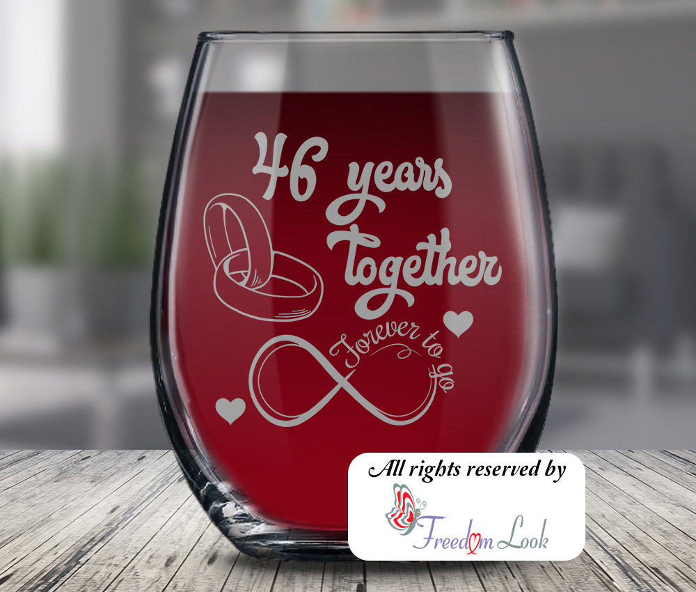 personalized anniversary gift wedding anniversary white red wine glass 18th anniversary gift 18 years married 18 year anniversary gift