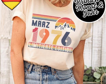 50 Geburtstag Retro Shirt – 1976 Vintage Sweatshirt Geschenk – 50 Jahre Hoodie für Damen / Herren – T-Shirt für Ehefrau oder Ehemann
