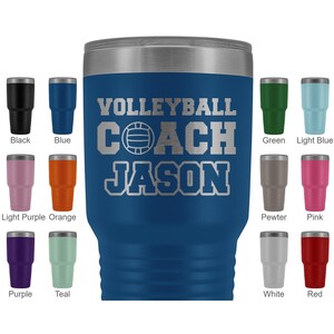 Personalized Volleyball Coach Birthday Gift Tumbler For Women and Men, Volleyball Coach Meaning Appreciation Gift, Coach Tumbler From Team