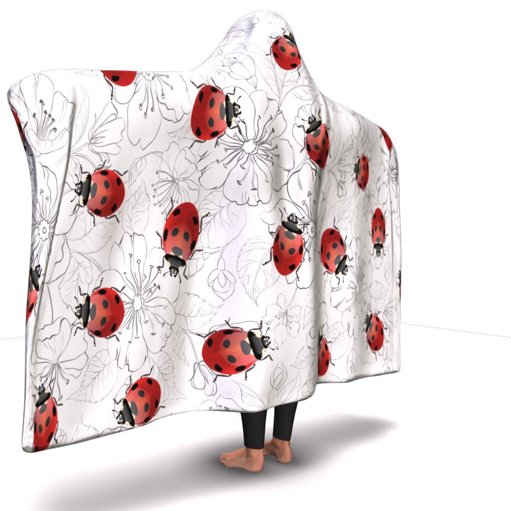 Ladybug Hooded Blanket