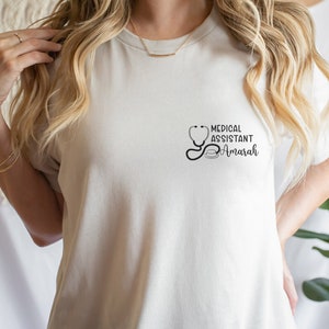 Custom Medical Assistant Shirt, Personalized Nurse Pullover, Graduation Gift For Nurse, Registered Nurse, Future RN, Stethoscope Sign