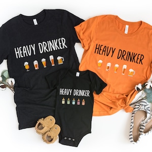 Dad and Baby Drink Matching Shirts, Dad and Infant Bodysuit, Dad&#39;s Drinking Buddy Funny Tees, Funny Grandpa & Baby Father&#39;s Day Gift