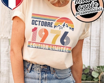 T-Shirt Rétro 50e Anniversaire – Sweat vintage 1976 – Hoodie 50 Ans Pour Femme / Homme – T-Shirt Pour Épouse Ou Époux