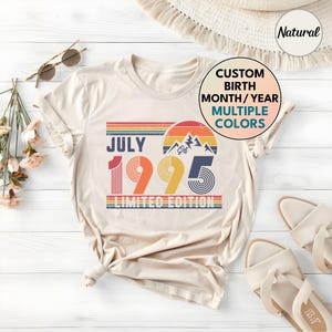 30th Birthday Retro Shirt, 1995 Birthday Sweatshirt Gift, 30 Years Bday Number Hoodie for Women / Men, Thirties Bday Tee For Daughter Or Son