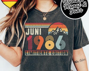 40 Geburtstag レトロ シャツ – 1986 ヴィンテージ スウェットシャツ Geschenk – 40 Jahre パーカー für Damen / Herren – T シャツ für Ehefrau oder Ehemann