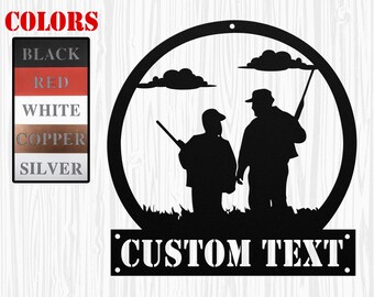 Custom Hunter Name Metal Sign, Personalized Last Name Hunter Sign, Hunter Metal Wall Art for Home Living Room Decor, Hunting Lover Gift Idea
