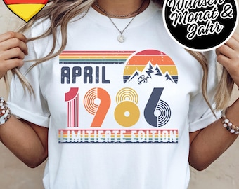 40 Geburtstag Retro Shirt – 1986 Vintage Sweatshirt Geschenk – 40 Jahre Hoodie für Damen / Herren – T-Shirt für Ehefrau oder Ehemann