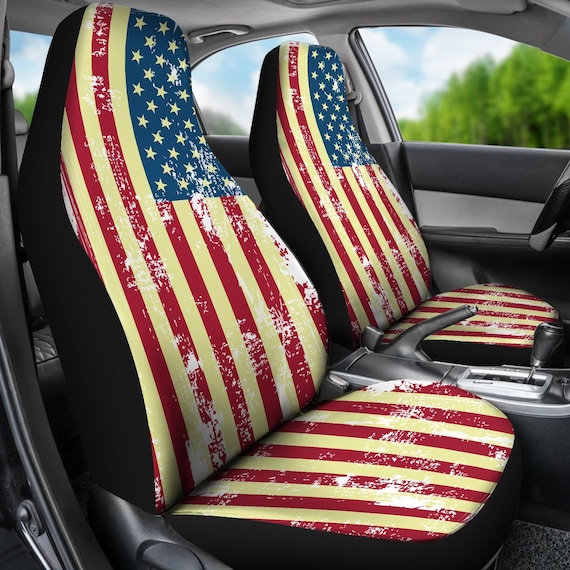 Wir die Menschen Auto Sitzbezug, Vintage USA Flagge Sitzfläche