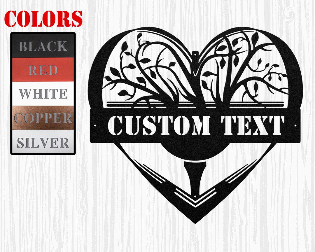 Personalized Tree of Life Metal Sign, Custom Family Tree Last Name Sign ...